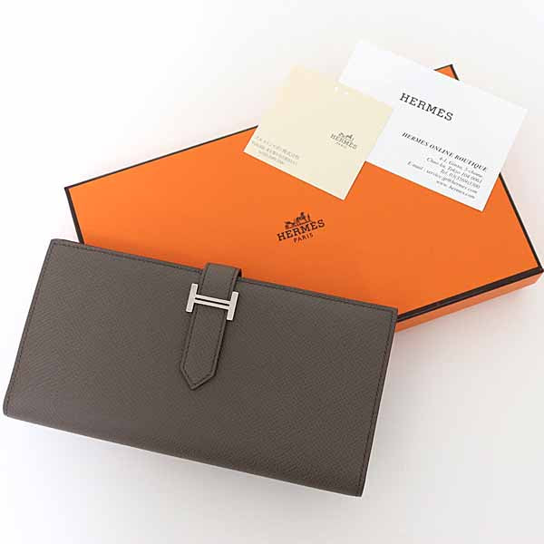 HERMES Purse Beansufla Epsom leather Long Wallet Women Grietan Z(2021)
