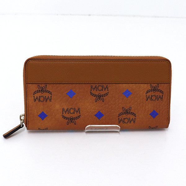 MCM Purse zip around wallet Long Wallet Men BrownBrown 168g