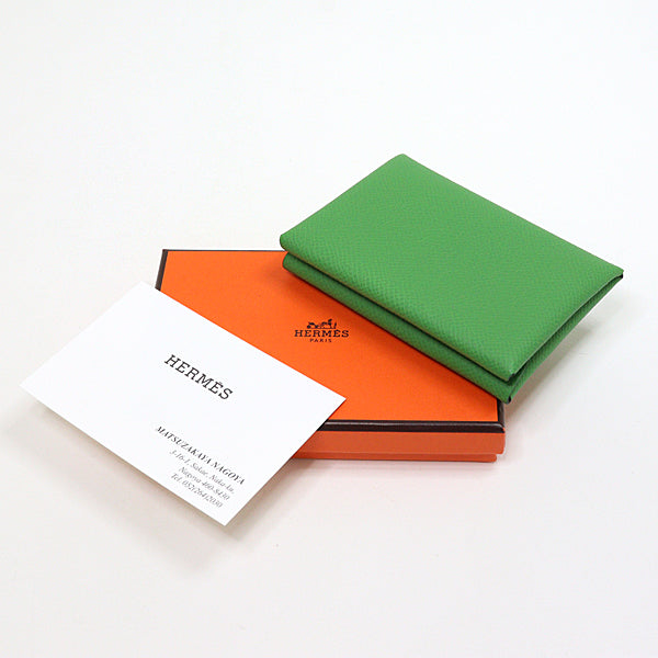 HERMES Card Case Calvi duo Epsom Men JAPAN