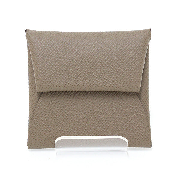 HERMES Coin purse Bastia Wallet Epsom Leather Etoupe B