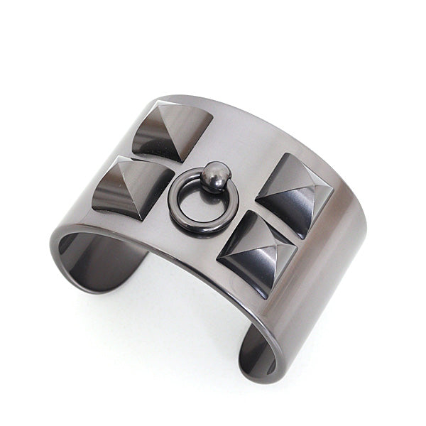 HERMES Ladies bracelet Corey de Cyan Fashion Jewelry Cuff Aluminum Women T2