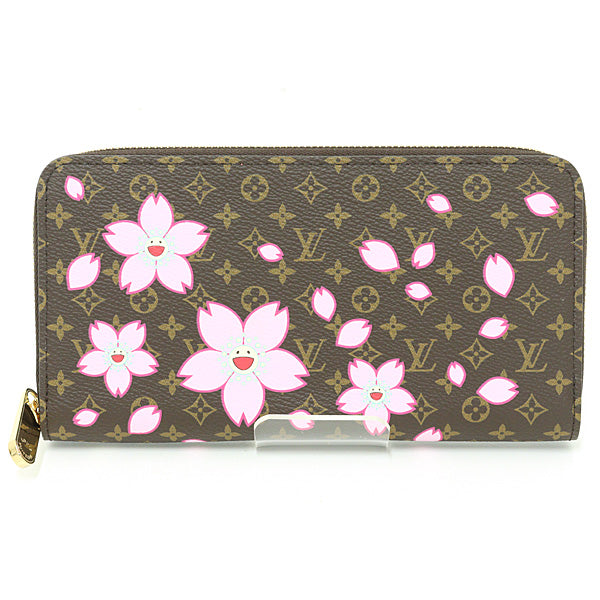 LOUIS VUITTON Purse LV×TM Zippy Wallet M13433 Cherry Blossom Monogram Brown