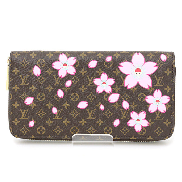 LOUIS VUITTON Purse LV×TM Zippy Wallet M13433 Cherry Blossom Monogram Brown