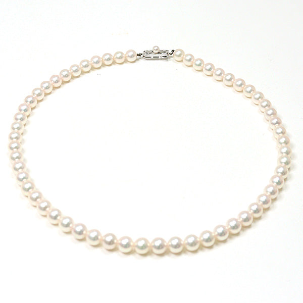 MIKIMOTO LadiesNecklace Pearl Necklace K14 White Gold Women