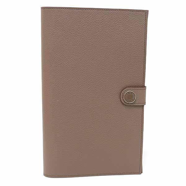 HERMES Purse Long Wallet "RMS Tuttenmann" Card Holder Evercolor Unisex Etoupe B