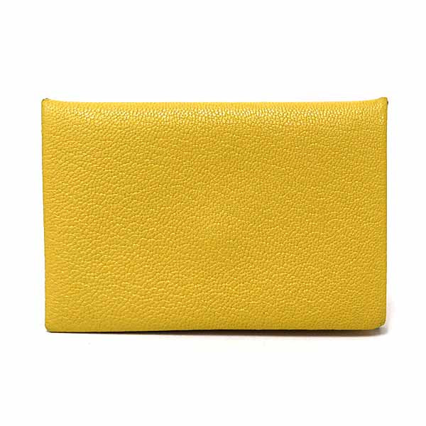 HERMES Card Case Calvi Verso Business Card Holder Chevre