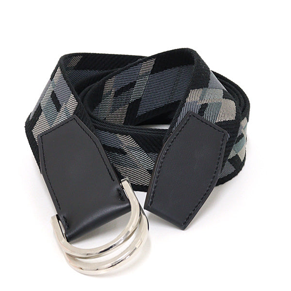 HERMES belt Double D-ring canvas belt Cotton canvas Unisex