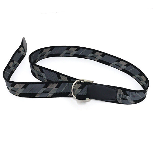 HERMES belt Double D-ring canvas belt Cotton canvas Unisex