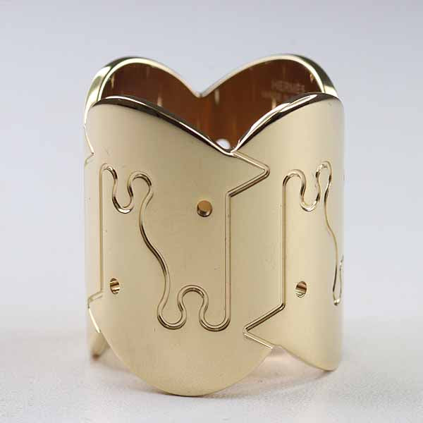 HERMES Scarf Ring ""Parthenon"" Brass Women