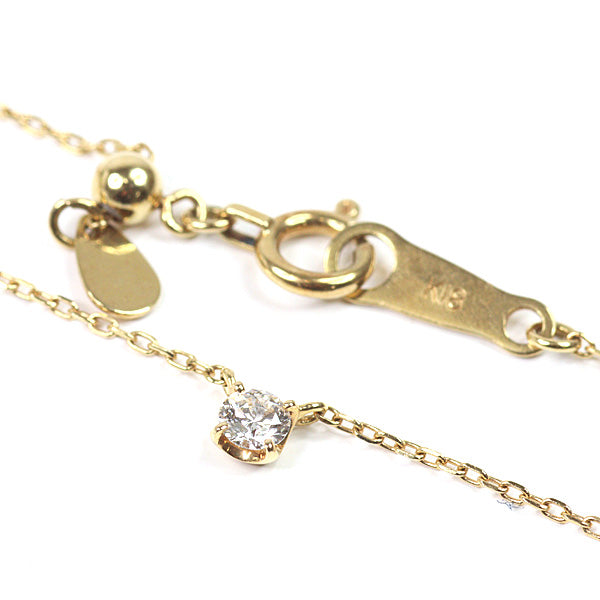 VANDOME Ladies Necklace Diamond Quatre K18YG Yellow Gold Women 1.4g