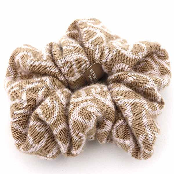 HERMES Shush Claudia Cashmere Hair Accessories Women Beige