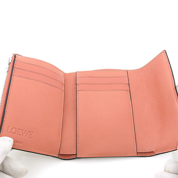 LOEWE wallet Vertical wallet small Grain Calf Leather Light oats / honey