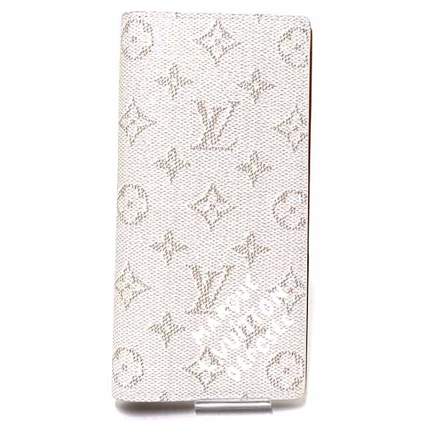 LOUIS VUITTON purse Brazza Portefeuille Bifold Long Wallet Leather White system