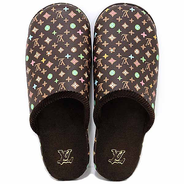 LOUIS VUITTON slipper LV Palace Line Mule Room Shoes Grain Calf Leather mocha