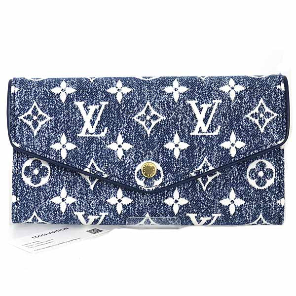 LOUIS VUITTON purse Portefeiulle Â· Sarah M81183 Monogram Denim Blue Unisex