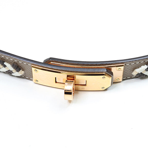 HERMES belt Kelly Velvet Belt 18 Leather belt Epsom Etope Women