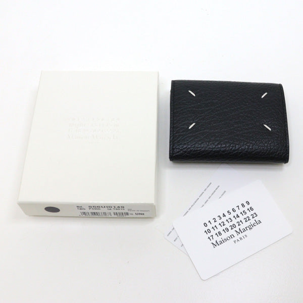 MARTIN MARGIELA Card Case 4 Stitch Card Case S56UI0149 Leather Black Women