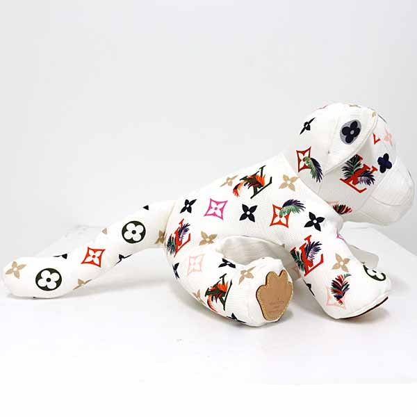 LOUIS VUITTON Plush Doll Doudou Tiger GI0735 Cotton White multicolor 154g