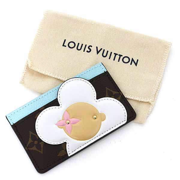 LOUIS VUITTON Card Case Porto Cult・Simple M12213 Canvas Monogram Azure Frost