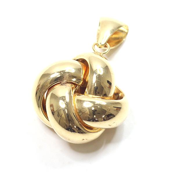 UNOAERRE Knot Pendant Top Fine Jewelry 24912 K18YG Yellow Gold Women 1.3g