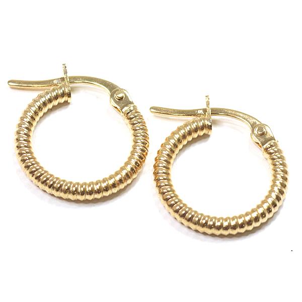 UNOAERRE Eearring hoop earrings Fine Jewelry 16781 K18YG Yellow Gold Women 0.9g