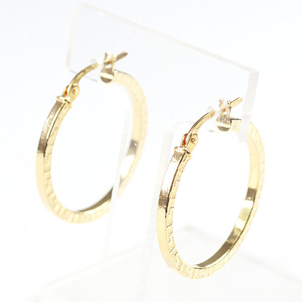 UNOAERRE Ladies Earring K18YG hoop earrings Fine Jewelry YellowGold Women 1.3g