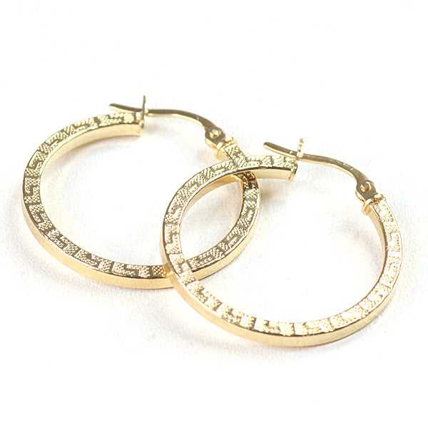 UNOAERRE Ladies Earring K18YG hoop earrings Fine Jewelry YellowGold Women 1.3g