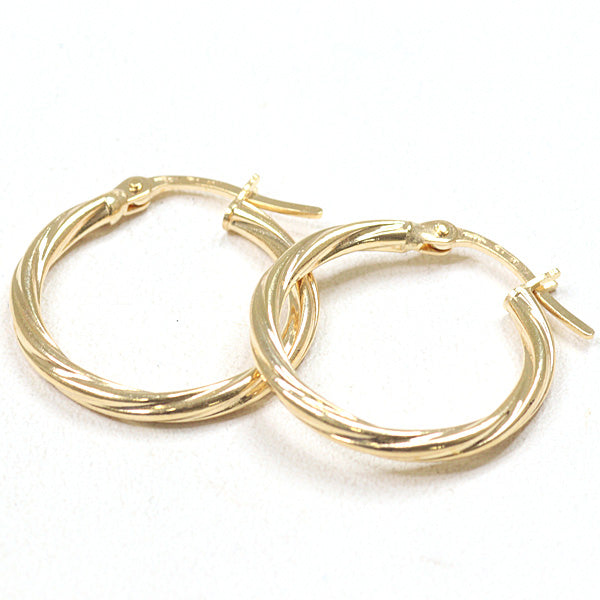 UNOAERRE K18YG hoop Earrings Fine Jewelry 8705 Hoop earring Gold Women 1.0g