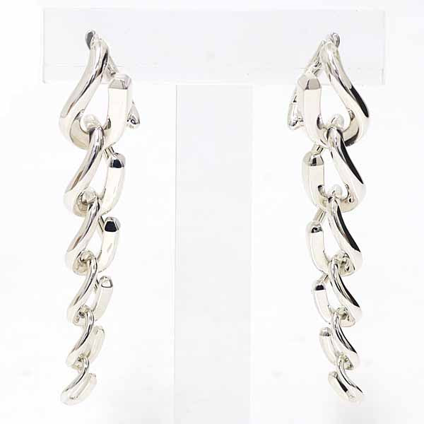 TIFFANY & Co. Forged Drop Link Earrings Sterling Silver Jewelry Women 19.9g