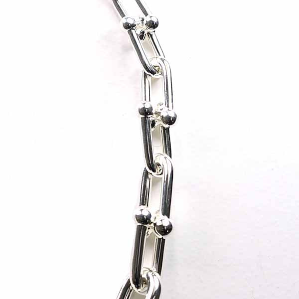 TIFFANY & Co. Hardware Graduated Link Necklace 60153092 Sterling Silver 104g