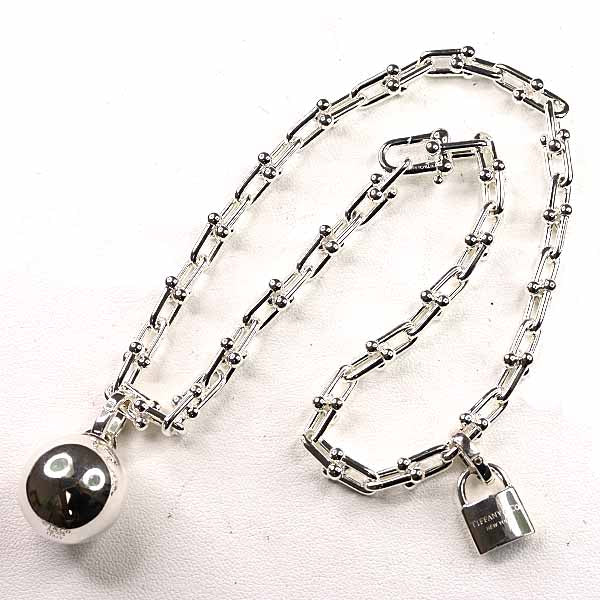 TIFFANY&Co. Hardware Small Wrap Bracelet Fashion Jewelry Silver 925 Women 47g