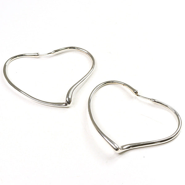 TIFFANY&Co. Elsa Peretti Open Heart Earrings Hoop FashionJewelry Silver925 Women