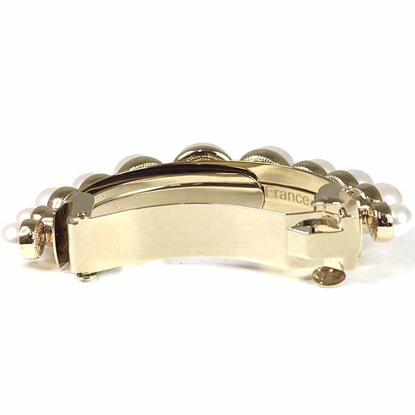 CHANEL Hair clip Pony Barrette COCO Mark Rhinestone Hair Accessories Women 34g