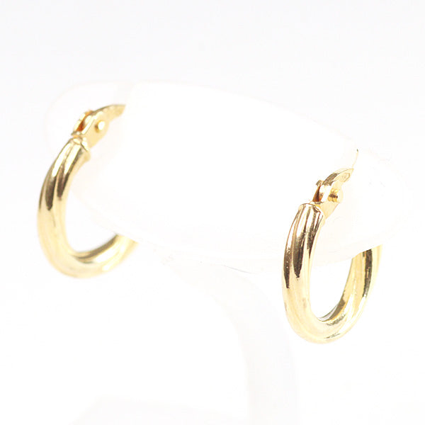 UNOAERRE K18YG Hoop Earrings 29368 Yellow Gold Women Fine Jewelry 0.7g