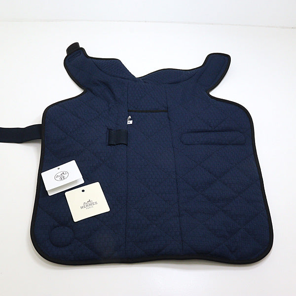 HERMES Outing goods for dogs Quilted dog coat wear Polyester Navy Unisex