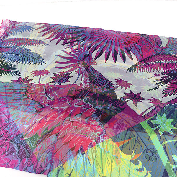 HERMES Scarf Rectangle "The Myth of the Phoenix" Large Square Stall Silk