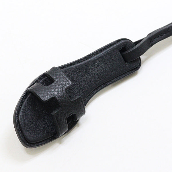 HERMES charm Oran Nano Bag Charm Monochrome Leather Black Women