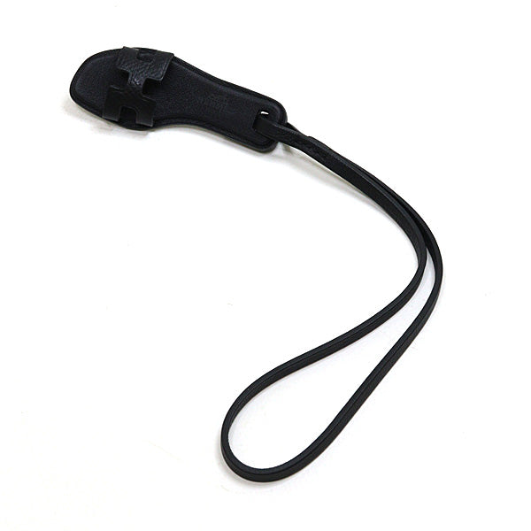 HERMES charm Oran Nano Bag Charm Monochrome Leather Black Women