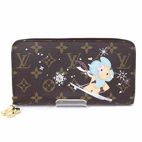 LOUIS VUITTON Purse Zippy Wallet Vivienne Snow Show M12223 Monogram Azure Frost