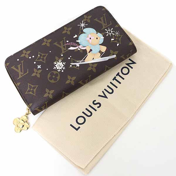 LOUIS VUITTON Purse Zippy Wallet Vivienne Snow Show M12223 Monogram Azure Frost
