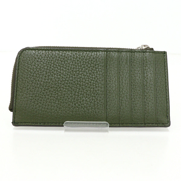 GUCCI Card Case Logo Zip Card Case 835073 Leather Khaki Unisex 70g