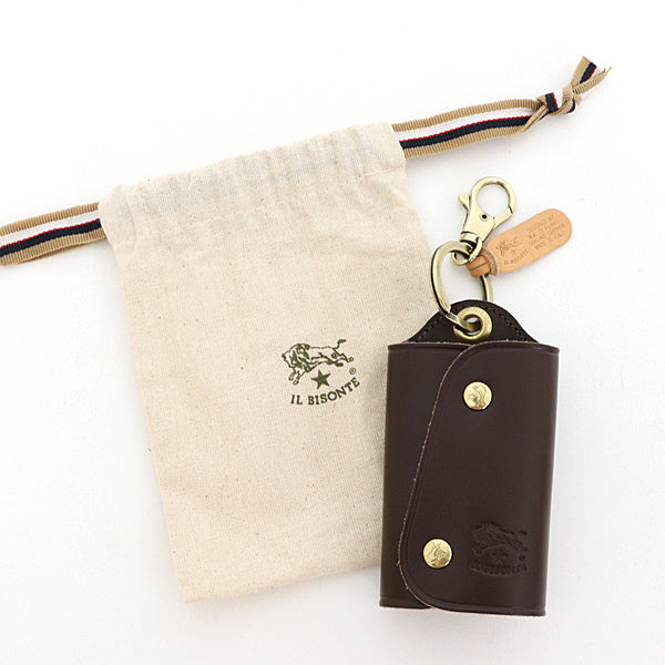IL BISONTE Key case key holder 543240150/32 Leather Brown Men 45g