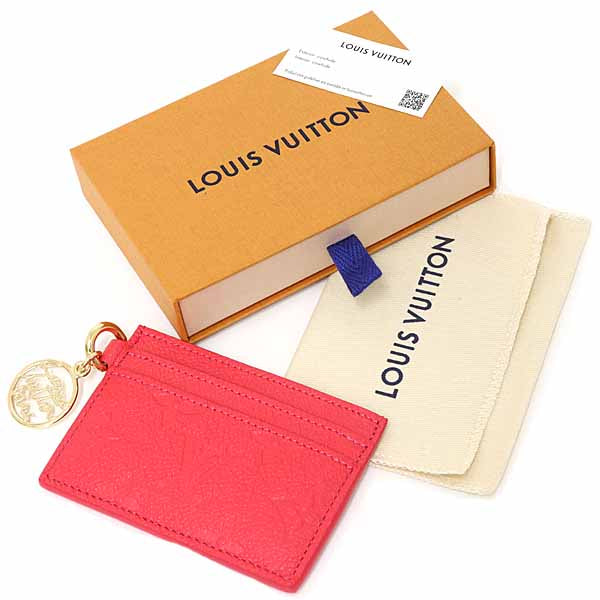 LOUIS VUITTON Card Case Porte Cartes LV Charm M28129 Monogram Empreinte Leather