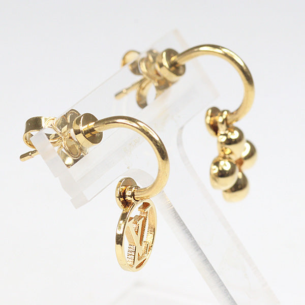 LOUIS VUITTON Earring Blooming M64859 metal Gold Women Fashion Jewelry 2.8g