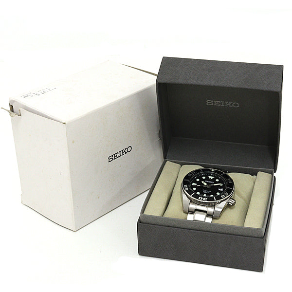 SEIKO 6R15-00G0 Sumo Prospex Diver Scuba Men Watch SS Automatic Silver Blackdial