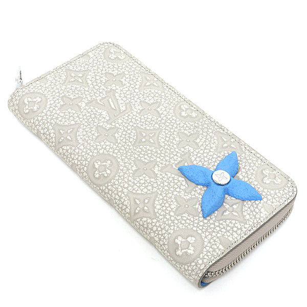 LOUIS VUITTON Purse Taurillon Climbing Zippy Wallet - Vertical Chalk white