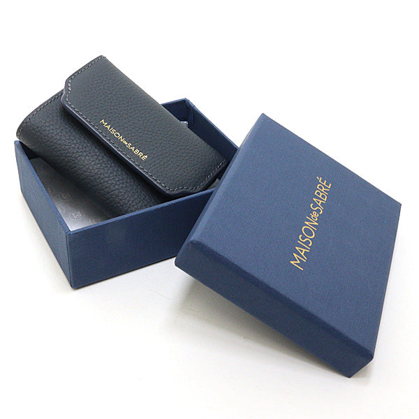 Maison de Sable Tri-fold wallet Compact wallet Leather Graphite Sky Women