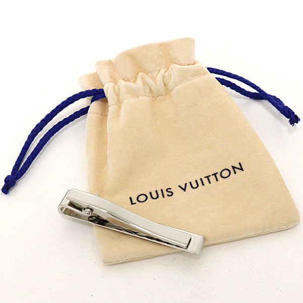 LOUIS VUITTON Damier Tie pin M61976 Men's Accessories Metal Silver 16.5g
