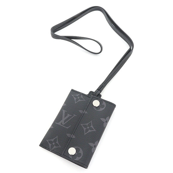LOUIS VUITTON Card Case Taigarama Monogram Porto Carte Onstrap M83155 Noir Black