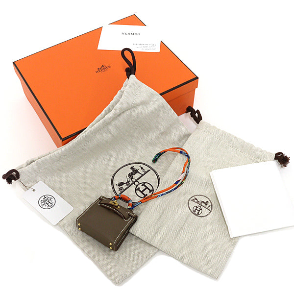 HERMES Charm Kelly Twilly bag Accessories Leather Etope Women 22g